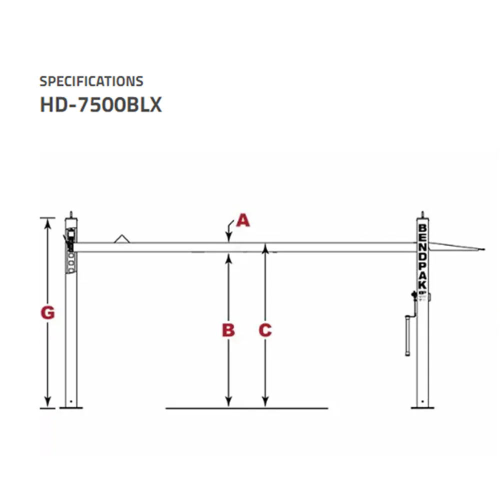BendPak HD-7500BLX 7,500-lb. Capacity / Vehicle and Boat Storage Lift / 82" Rise - Image 2