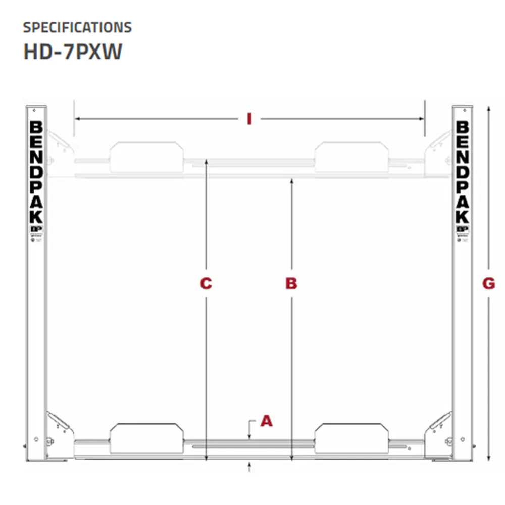 BendPak HD-7PXW 7,000-lb. Capacity / Super-Tall Four-Post Lift / Vehicle Display Platform - Image 2