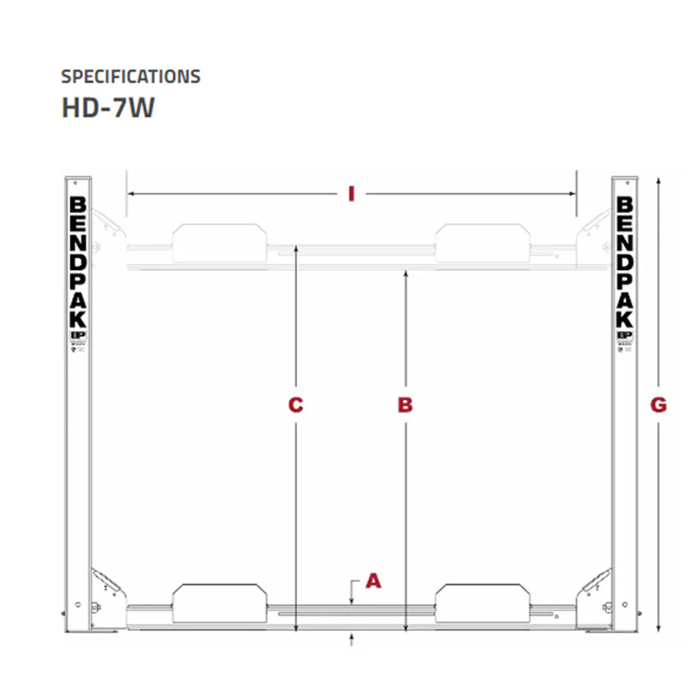 BendPak HD-7W 7,000-lb. Capacity / Wide Car Lift / High Rise - Image 2