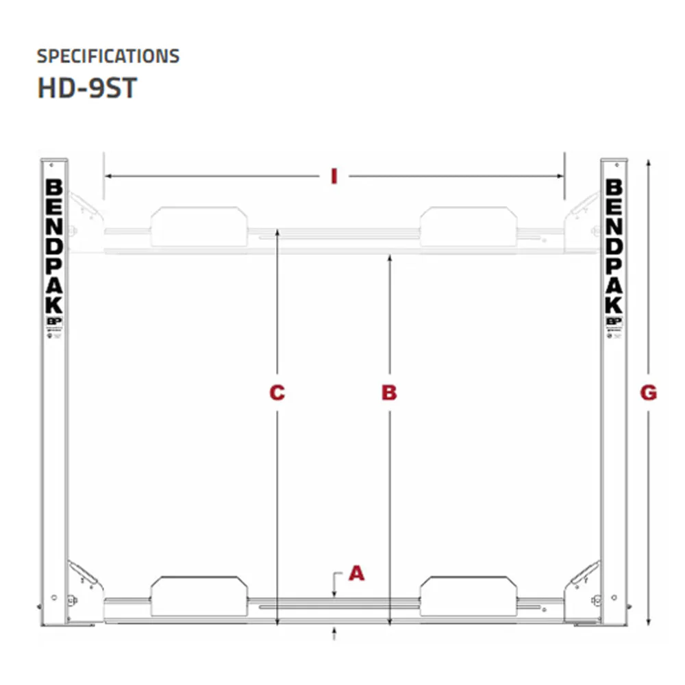 BendPak HD-9ST 9,000-lb. Capacity / Four-Post Lift / Narrow Width - Image 2