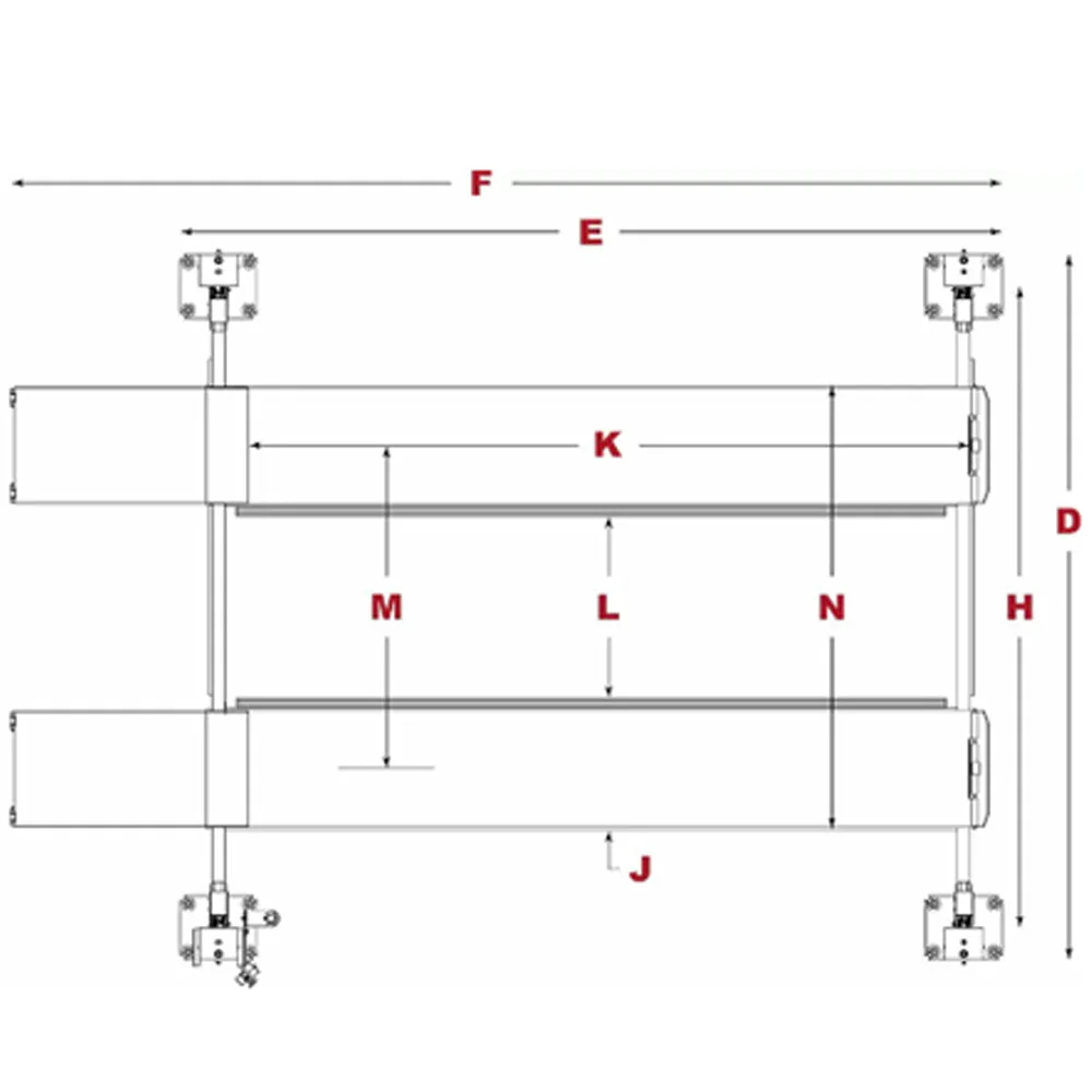 BendPak HD-9XL 9,000-lb. Capacity / Four-Post Lift / Standard Width / Extended Length - Image 3