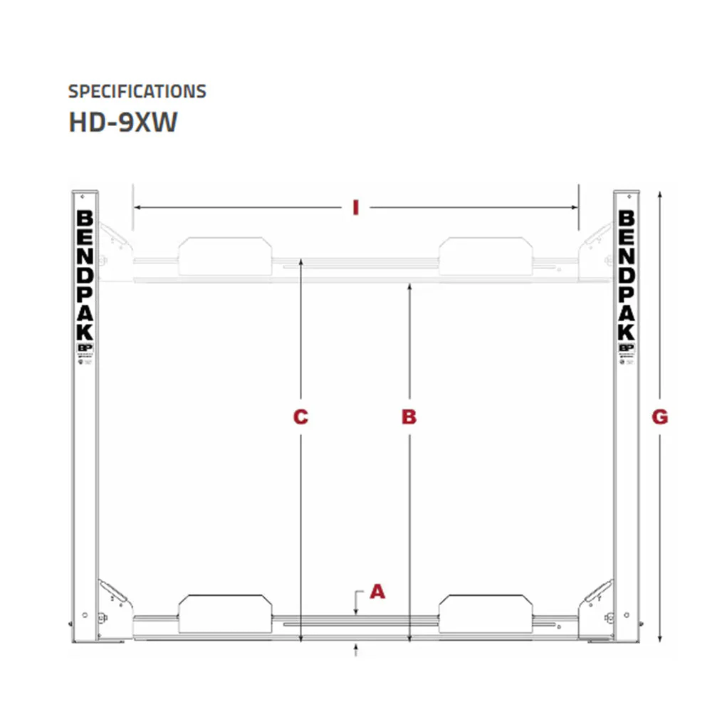 BendPak HD-9XW 9,000-lb. Capacity / Four-Post Lift / Standard Width / High Lift - Image 2