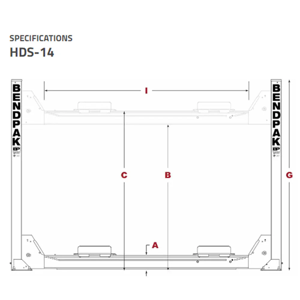 BendPak HDS-14 14,000-lb. Capacity / Four-Post Lift / Standard Length - Image 2
