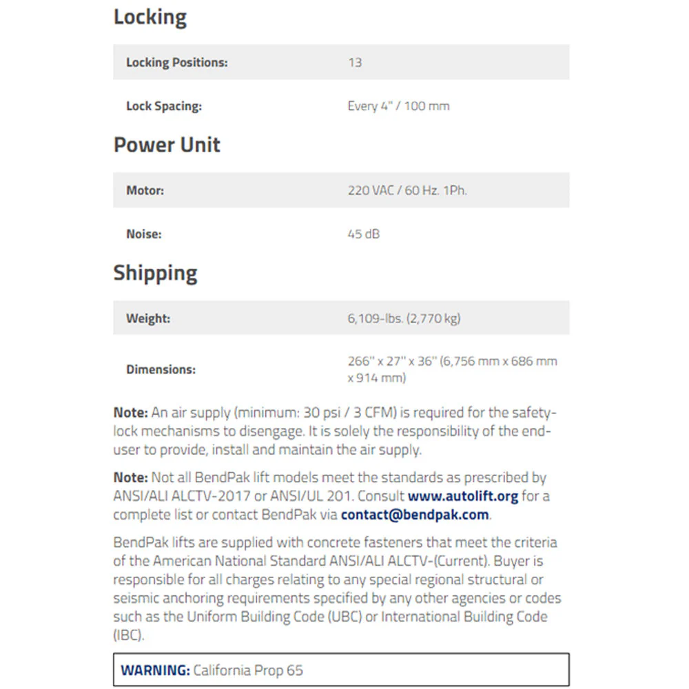 BendPak HDS-27 27000lb/4Post/EXTLength - Image 6
