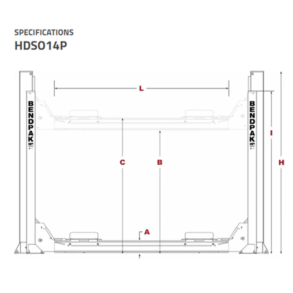 BendPak HDSO14P 14,000-lb. Capacity / Four-Post Lift / Open-Front - Image 2