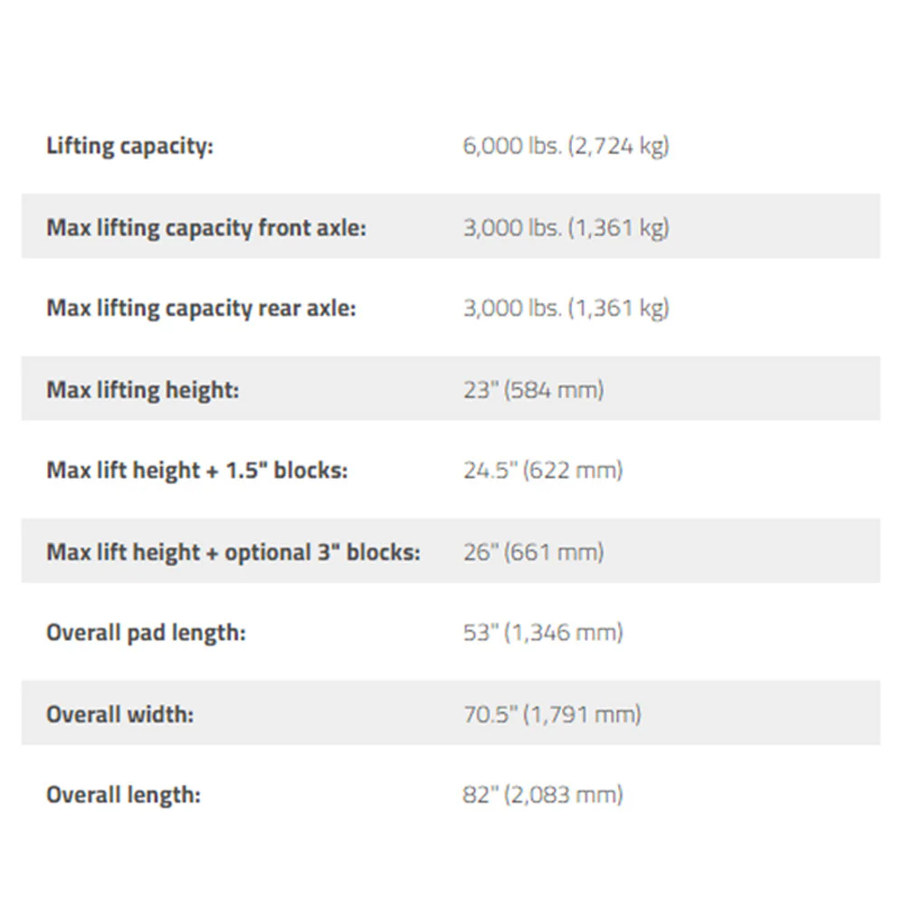 BendPak LR-60 6,000-lb. Capacity / Low-Rise Lift - Image 2