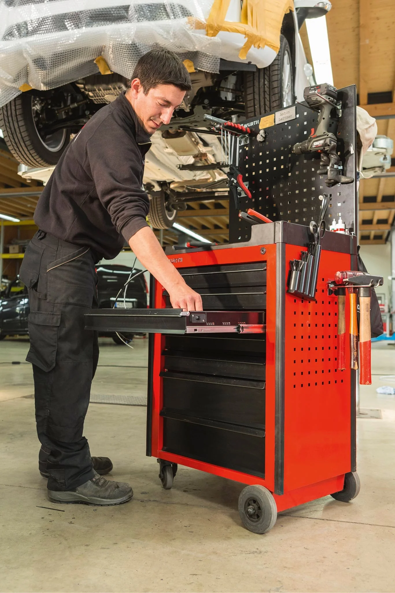 Compact 7-Drawer Tool Cart Storage Cabinet Trolley - Image 3