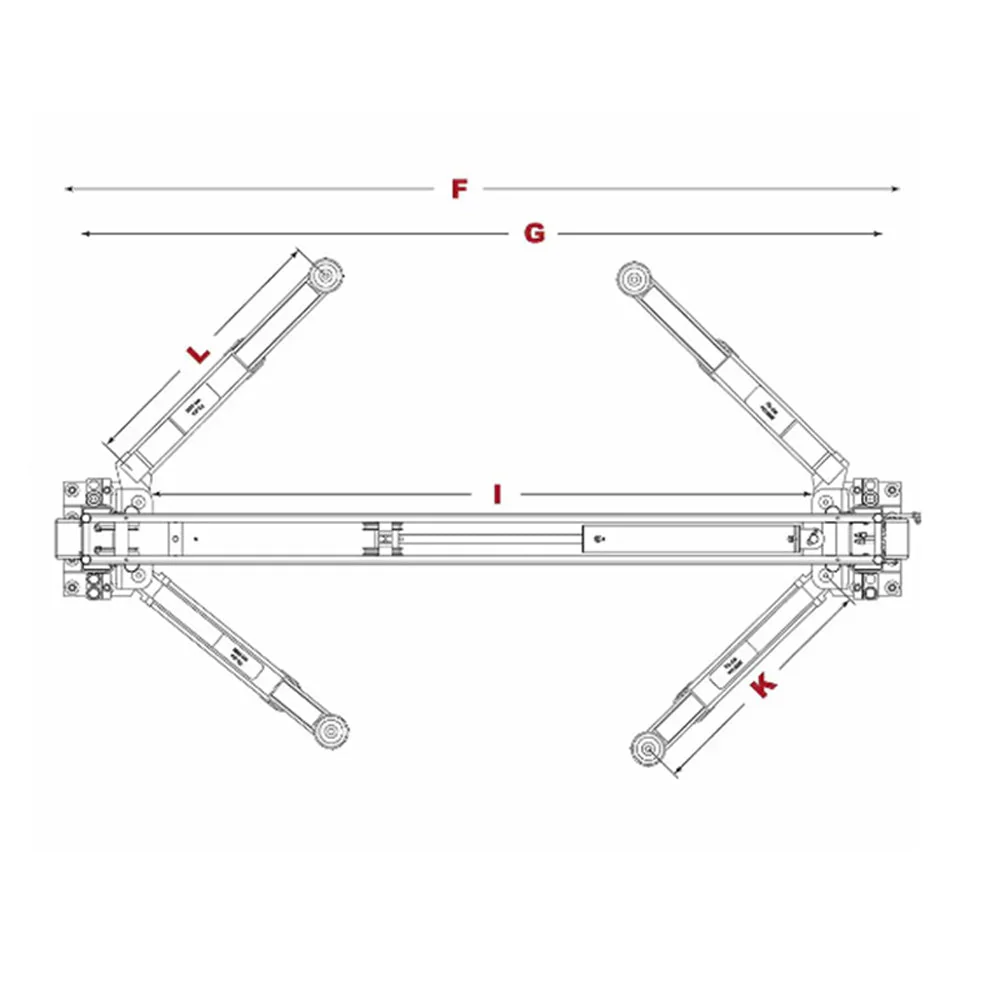 GrandPrix GP-7 7,000 lbs. Capacity 2 Post Lift 150” Height - Image 3