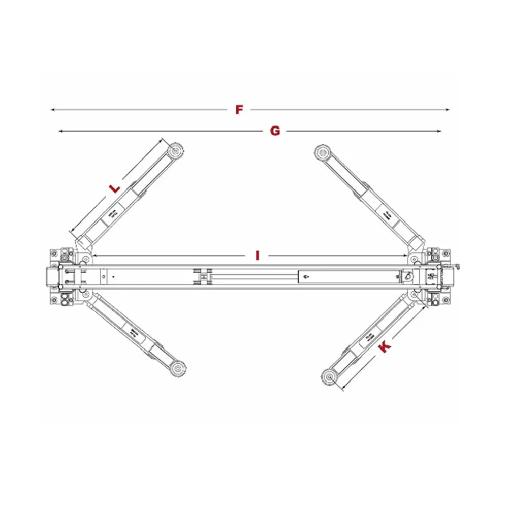 GrandPrix GP-7LC 7,000 lbs. Capacity 2 Post Lift 118.5” Height - Image 3