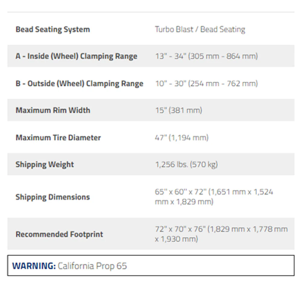 Ranger R80EX Tilt Back Tire Machine Dual Tower Assist - 34" ClampingmCapacity - Image 3