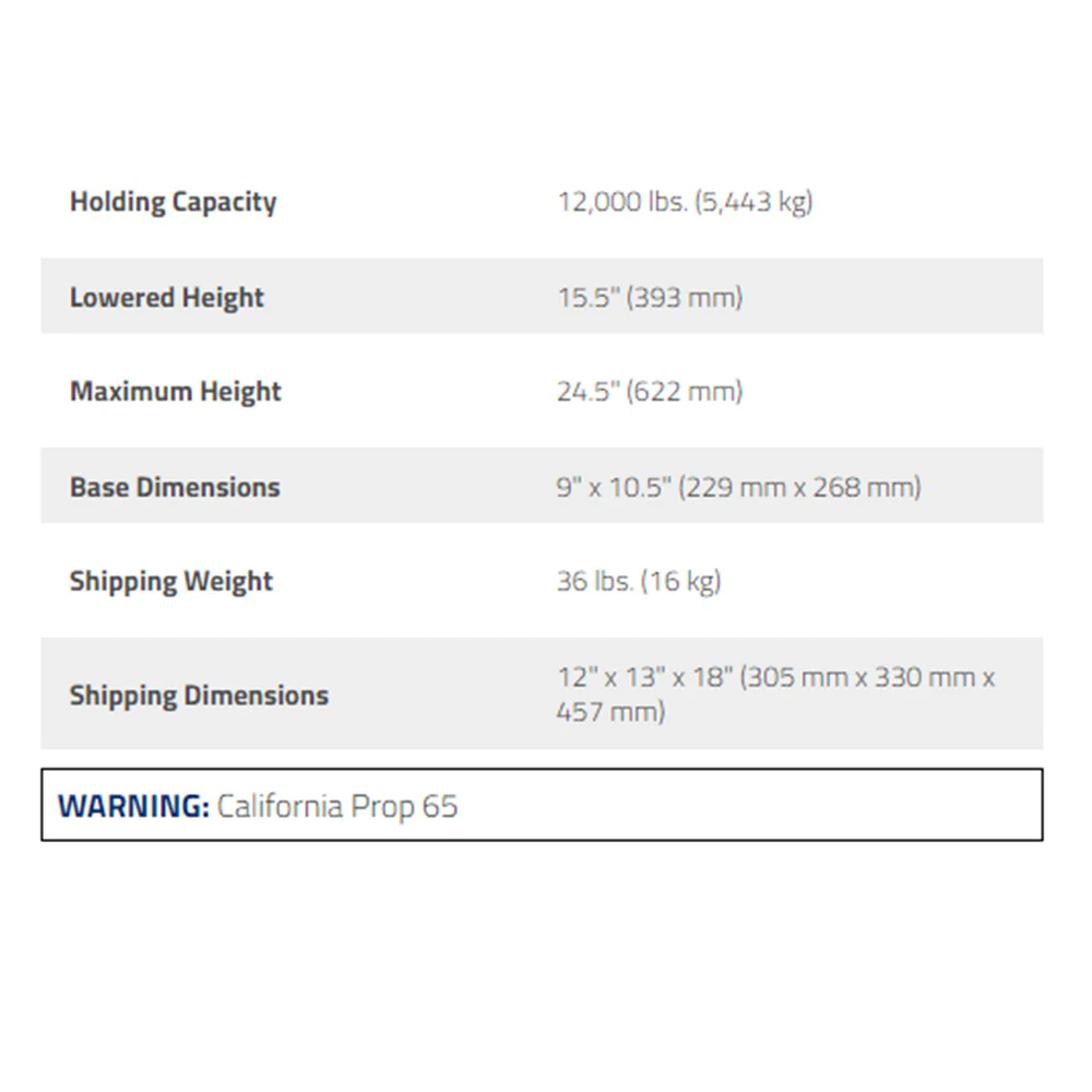 Ranger RJS-6T 6-Ton Jack Stands / Set of Two - Image 2
