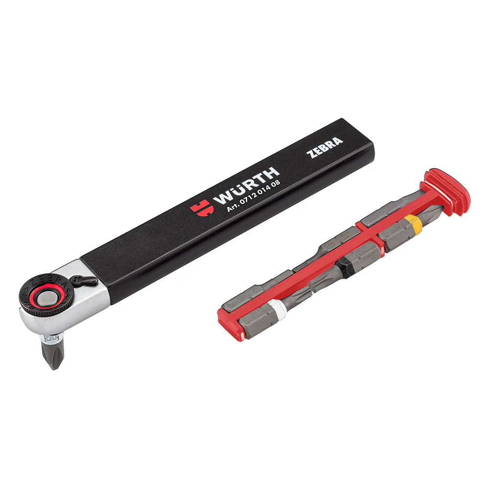 Reinhold Wurth Limited Edition 1/4 Inch Mini Ratchet and Bit Set - 8 Pieces