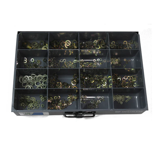 Yellow Flat and Lock Washer Assortment 750 Pcs