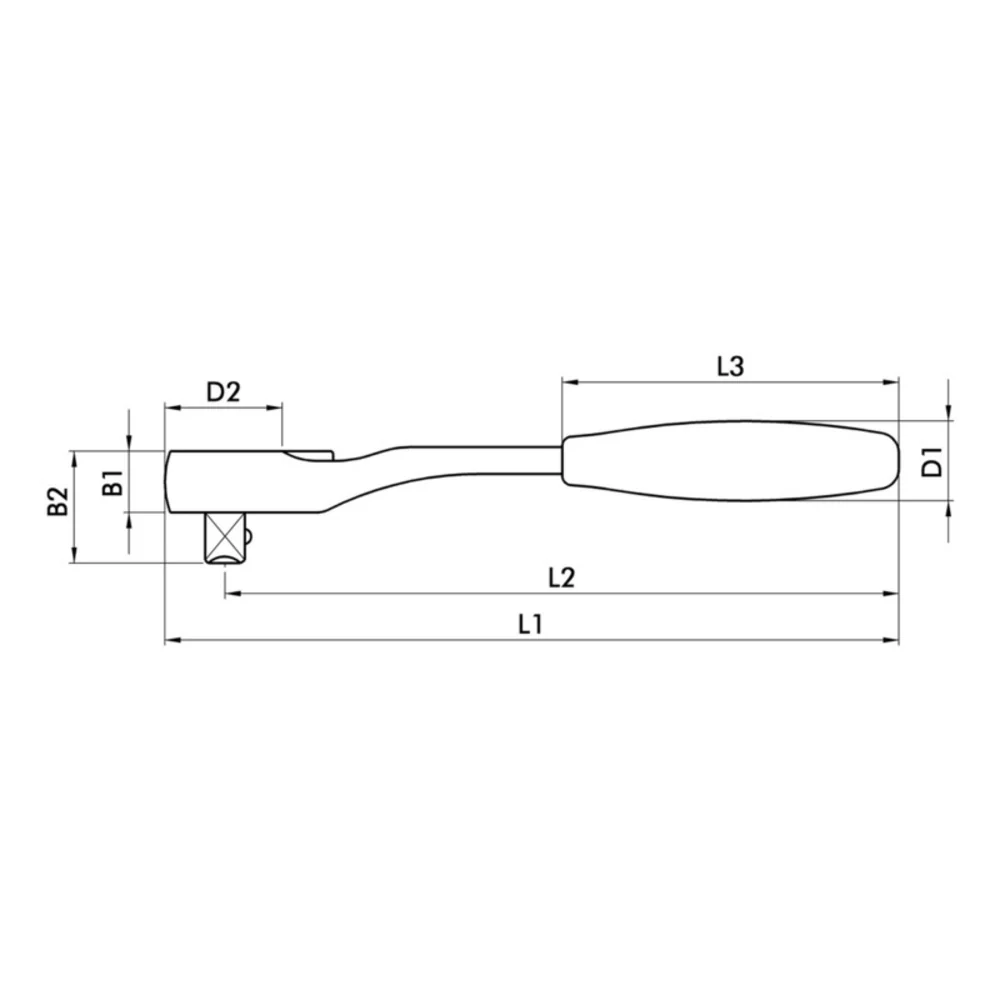 ZEBRA 1/2 Inch Lever Reversible Ratchet, Dust Protected - Image 3