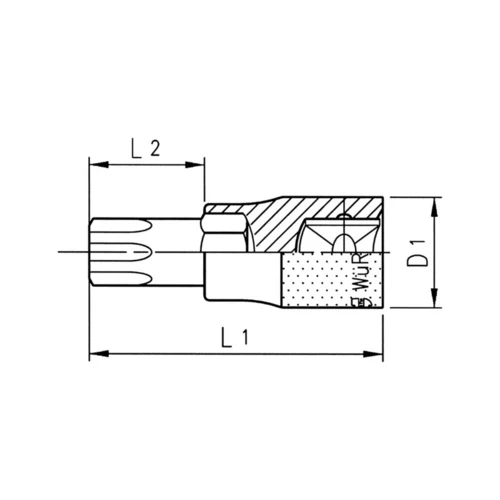 ZEBRA 1/4 Inch Torx Socket Bit - TX30 - Image 2