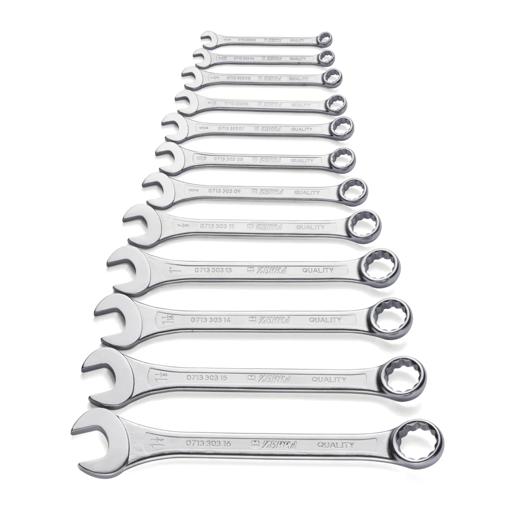 ZEBRA Combo Wrench Angled Ex Long 12pc