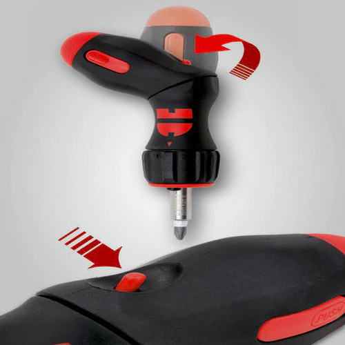 ZEBRA Pistol Grip Ratchet Screwdriver with 6 Bit Magazine (Bits Not Included) - Image 3