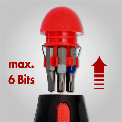 ZEBRA Pistol Grip Ratchet Screwdriver with 6 Bit Magazine (Bits Not Included) - Image 4