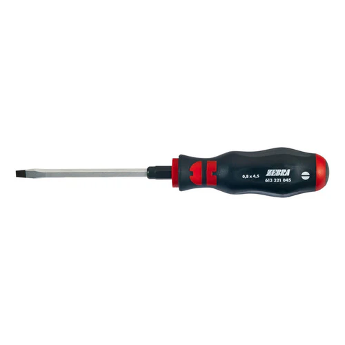 ZEBRA Slotted Screwdriver - Hexagon Blade, Impact Cap, Wrench Adapter - 0.8 x 4.5mm